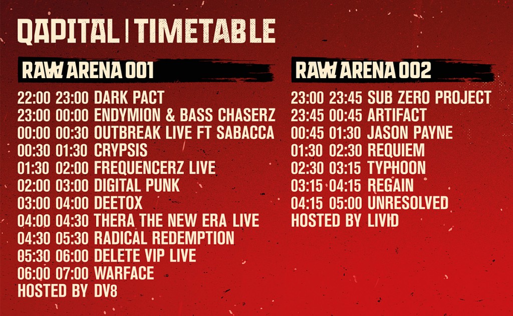 Timetable Qapital 2016