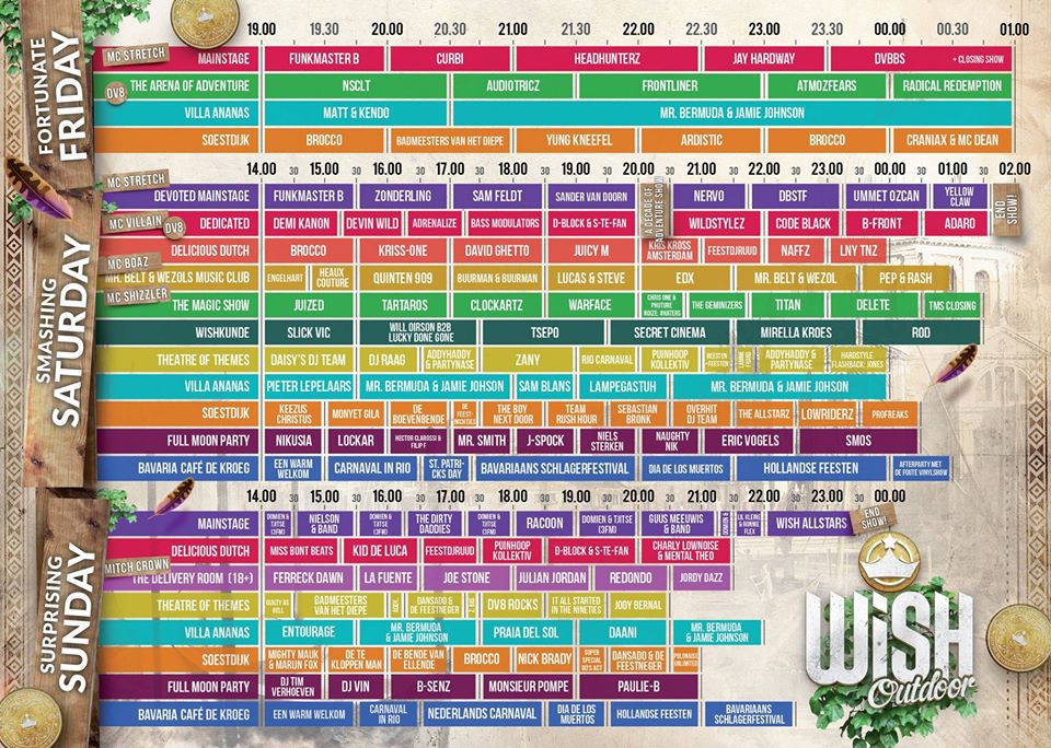 wish outdoor 2016 timetable