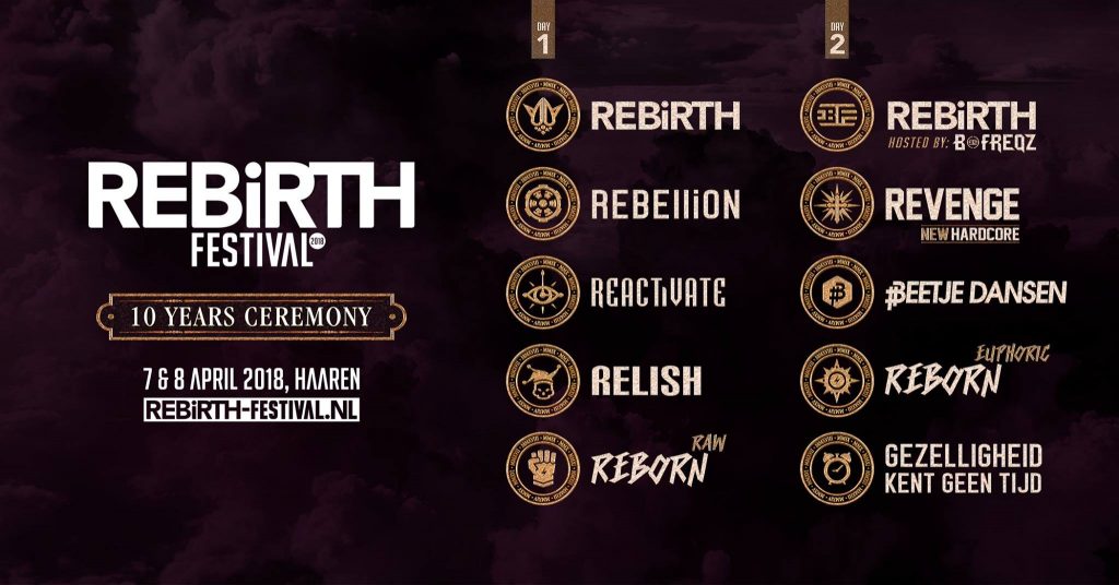 rebirth festival 2018 areas