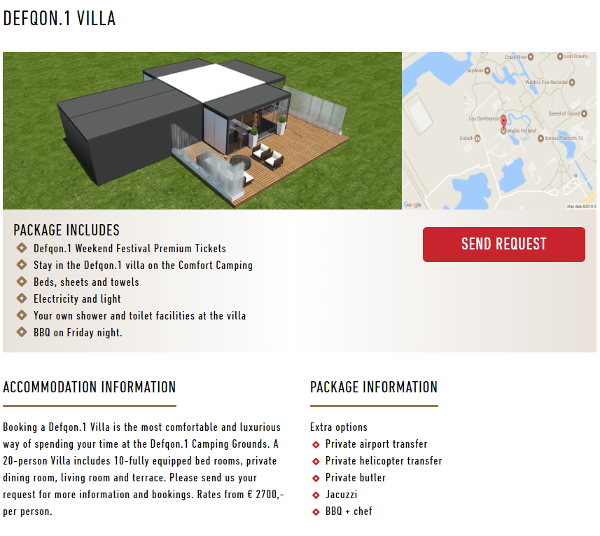 Living Like A Baller Luxurious Villa At Defqon 1 Camping Available Hard News