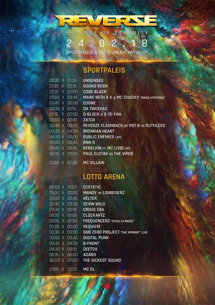 reverze 2018 timetable