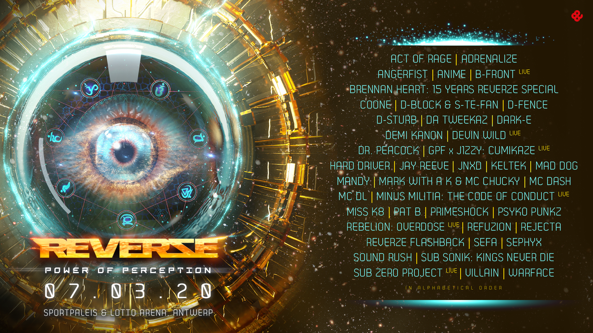 Reverze 2020 line-up power of perception