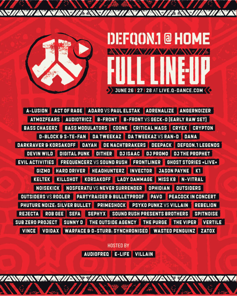 Defqon.1 at Home line-up livestream 2020