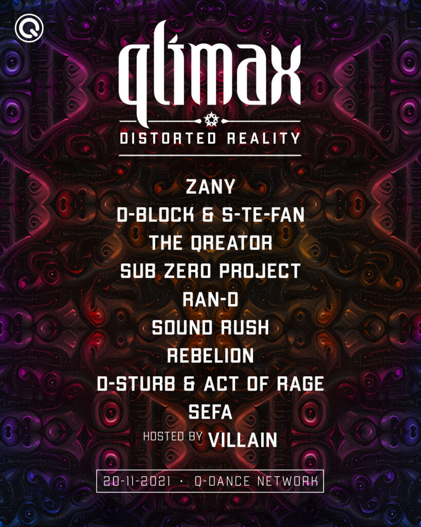 HN - Qlimax Distorted Reality line-up 2021 livestream Q-dance - PORTRAIT